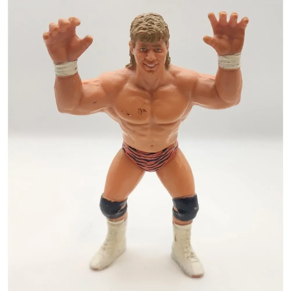 Vintage 1990 WCW Brian Pillman Action Figure Galoob Wrestler Toy Loose Red White